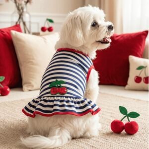 Vestido Pet Cerejinha Listrado Lilitó Pet