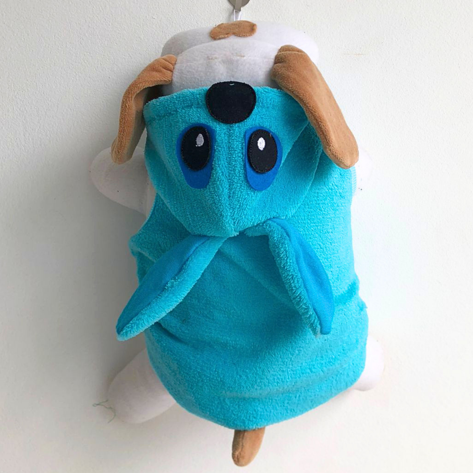 fantasia-pet-stitch-azul-lilito-pet fantasia pet alienígena com capuz, orelhas aplicadas e algodão premium — lilitó pet